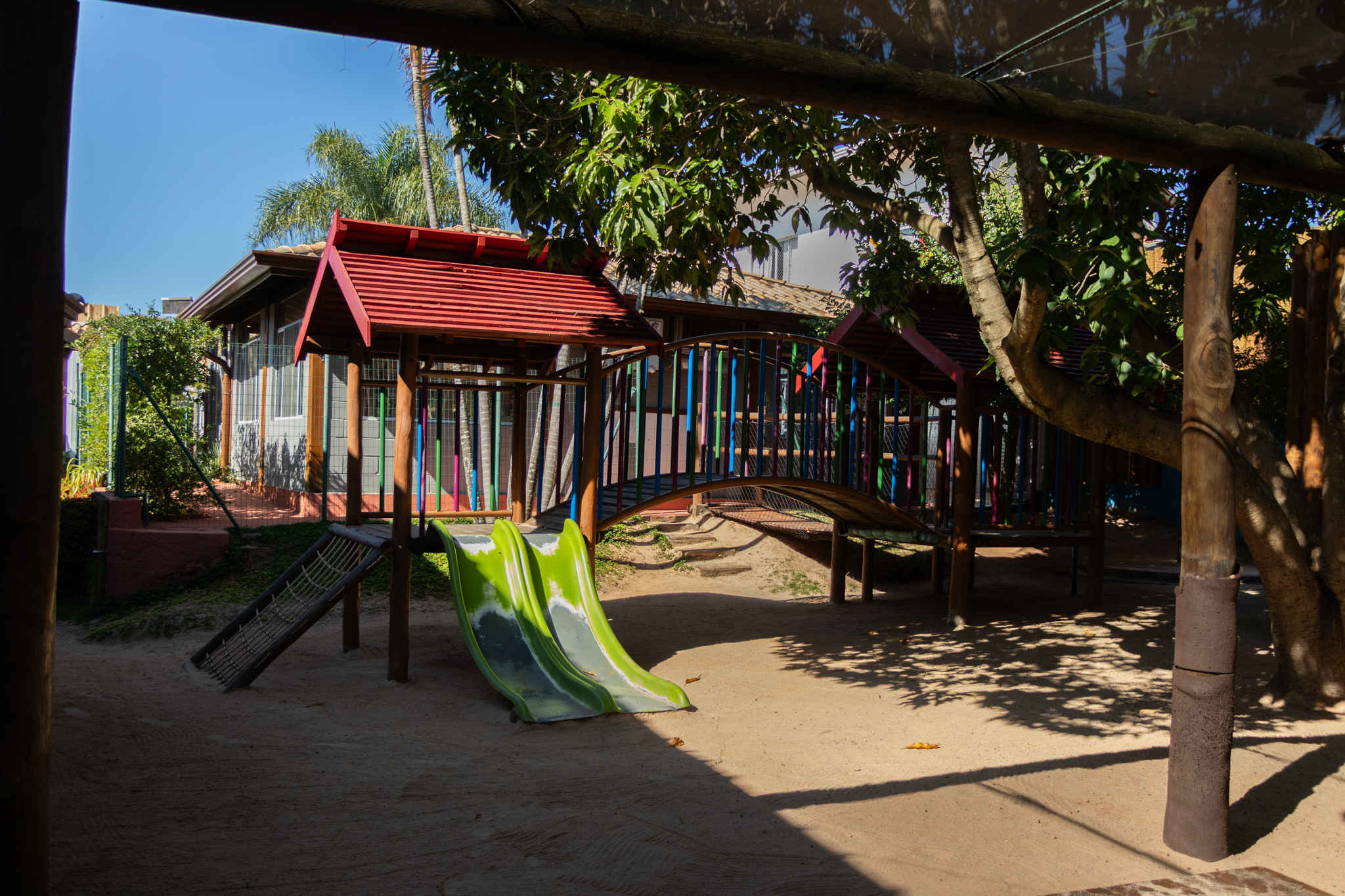 Children's playground in green area