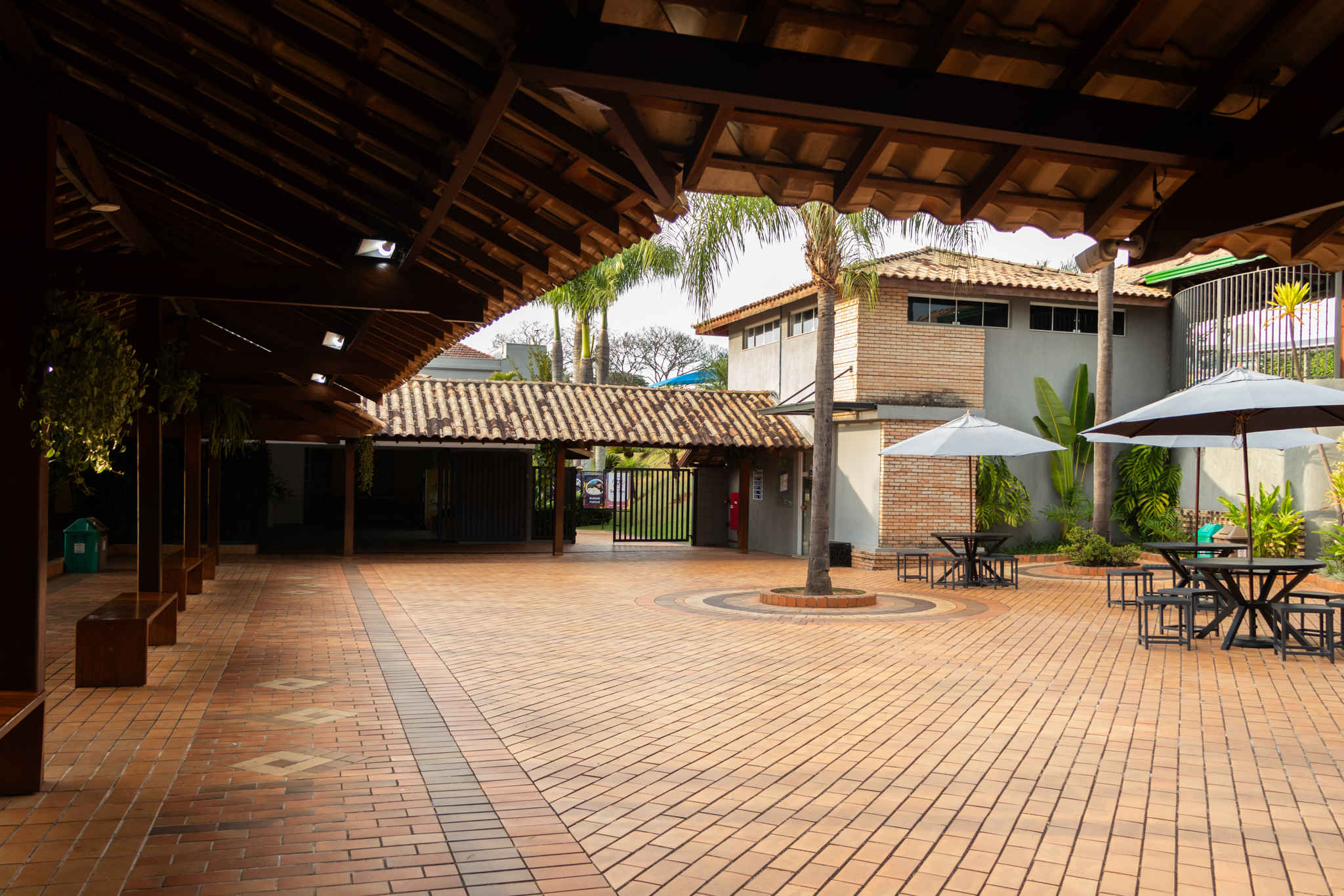 Main entrance courtyard of the school